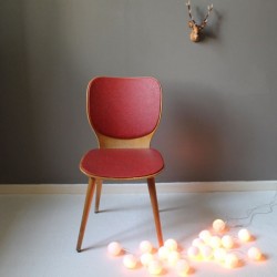chaise skai rouge