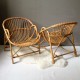 paire fauteuils rotin
