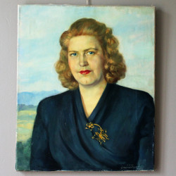 portrait à l'huile 40's